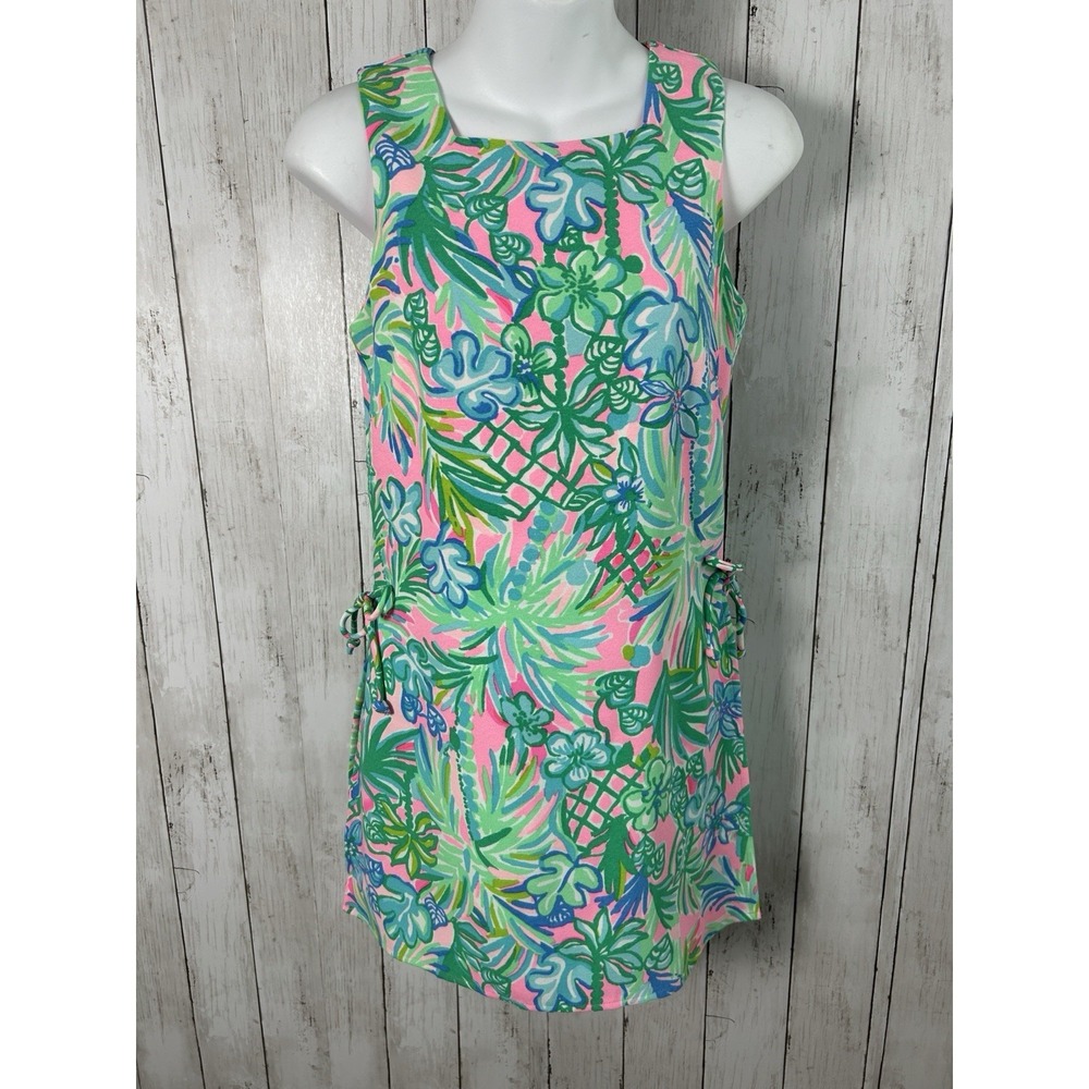 Women's Lilly Pulitzer Donna Romper Pelican Pink Beach Palm Size 00